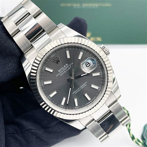 rolex date just grey dial